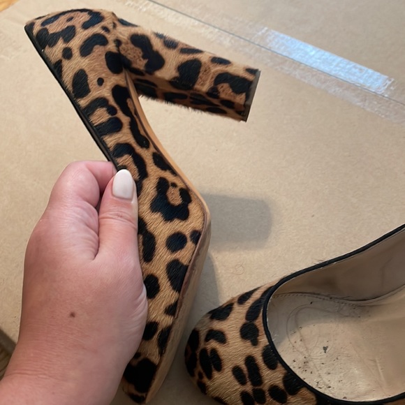 Jcrew round toe mohair leopard pump 8.5 - Picture 5 of 5